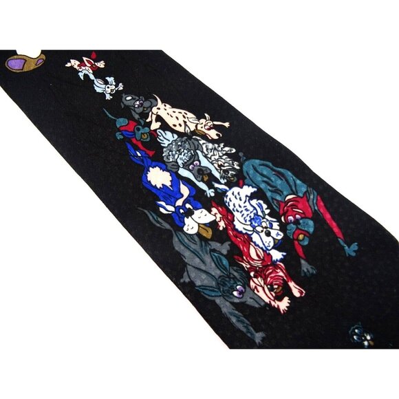 Funny Dog Walker Necktie Novelty Neck Tie - Picture 2 of 4